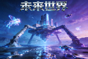 《未来世界》科幻巨制封面 - 震撼视觉特效，想象力爆棚